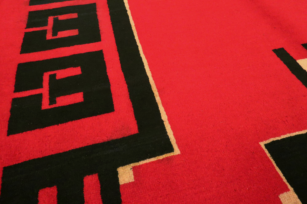 Vintage Persian Mashad Art Deco Rug Inspired By Edward McKnight Kauffer, No.25350 - Gss